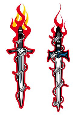 Dagger tattoo clipart