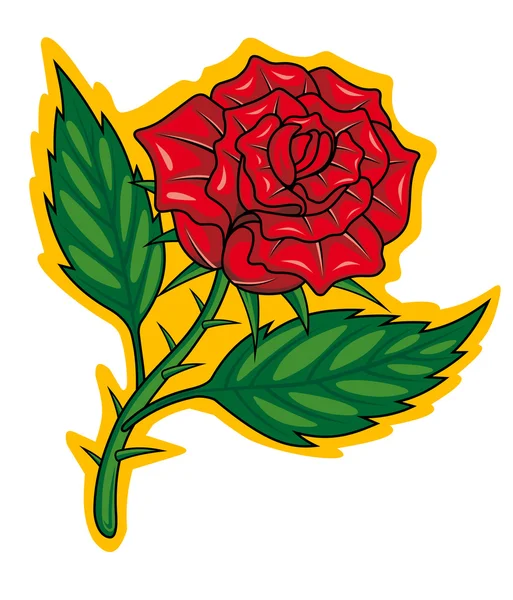 Мультяшная роза — стоковый вектор