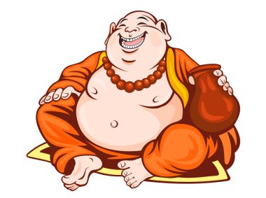Smiling monk clipart