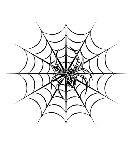 蜘蛛纹身 — 图库矢量图片