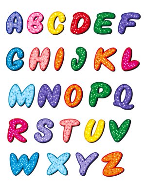 Abstract alphabet clipart