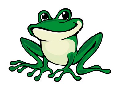 Green frog clipart