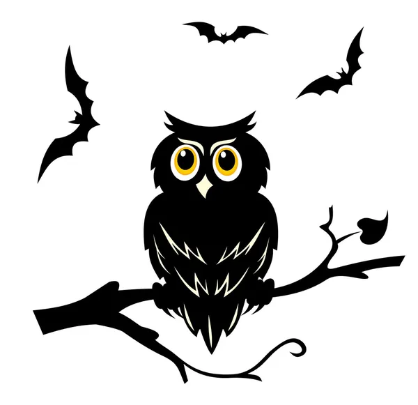 Burung hantu Halloween - Stok Vektor