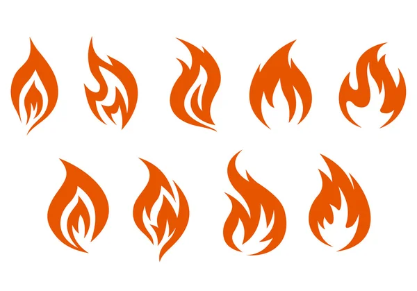 Simboli di fuoco — Vettoriale Stock