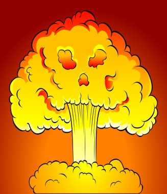 Nuclear explosion clipart