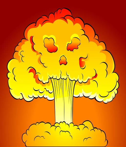 Nuclear explosion — Stock Vector