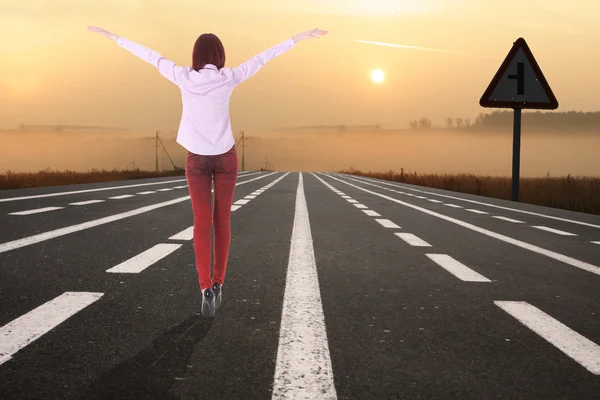 stock image Road at dawn