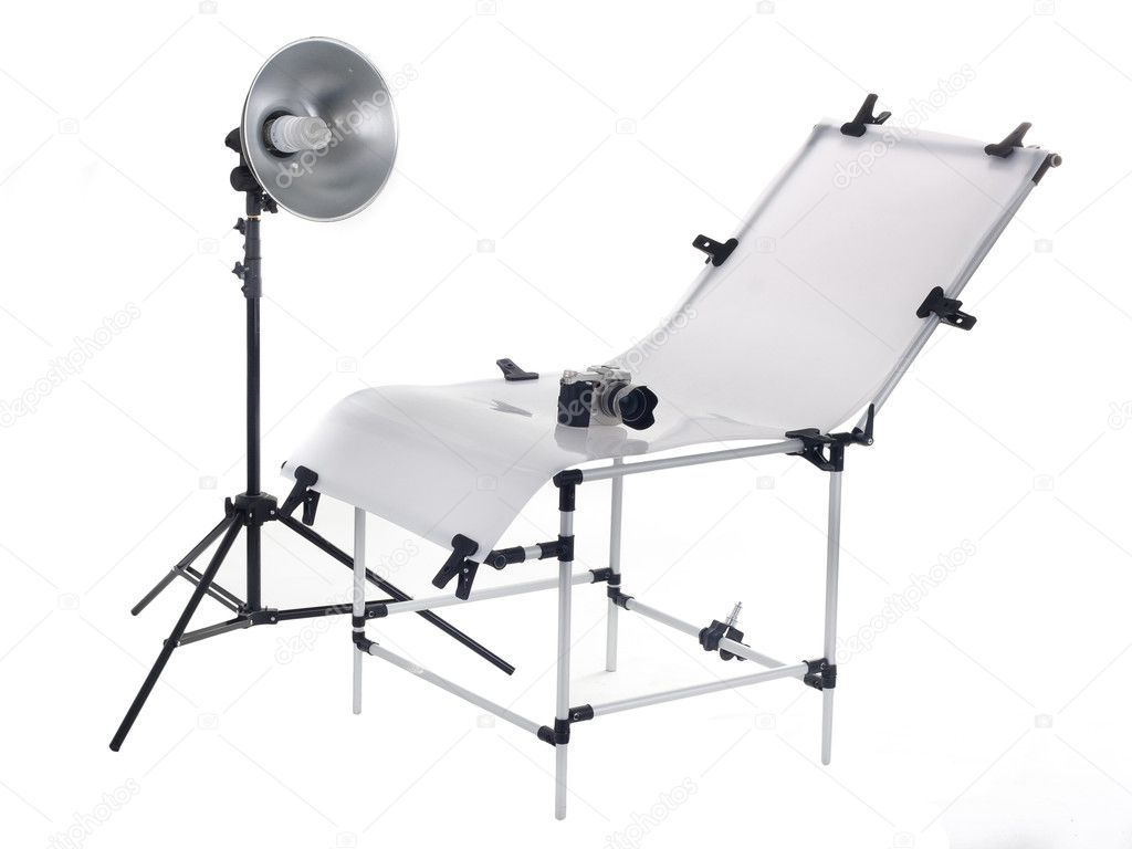 The equipment for a photo in studio