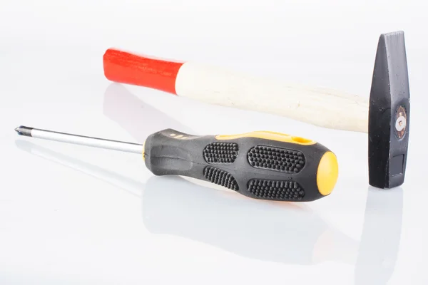 Hummer and screwdriver — Stock Photo, Image