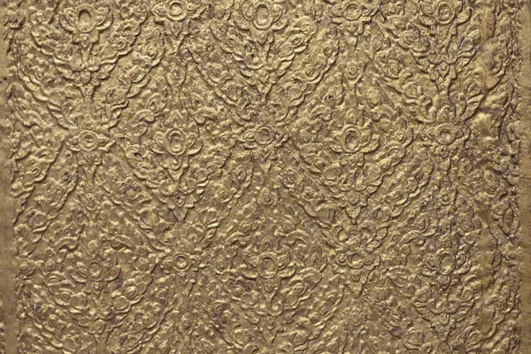 黄金パターンと茶色の背景 — ストック写真