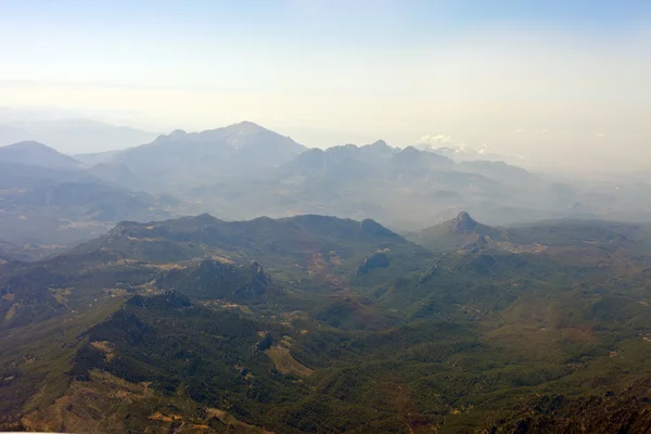 stock image Mountain view from airplane