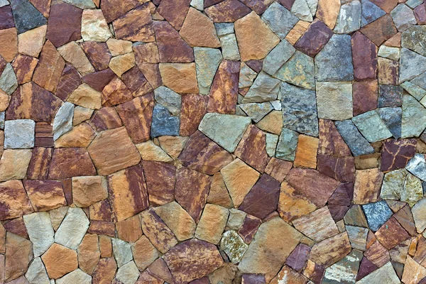 Färgade mönster av gamla stenmur dykt upp — Stockfoto