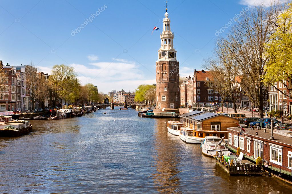 Paisagem urbana de Amsterdã, Países Baixos — Fotografias ...