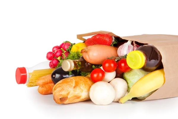 Bag with food — Stock Image Bag with food Royalty Free Stock Photos