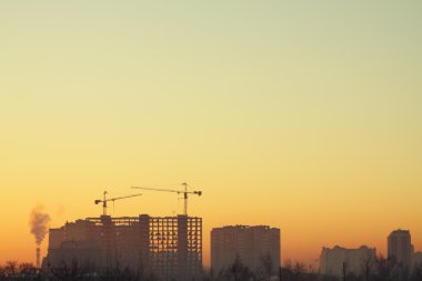 Şehir güzel gün doğumu.