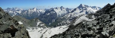 Mountain range panorama clipart