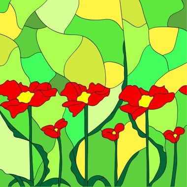 Simulated stained glass clipart