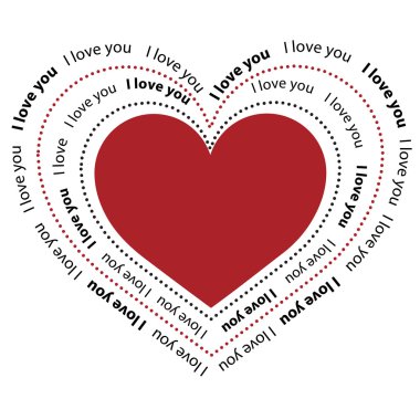 Red heart clipart