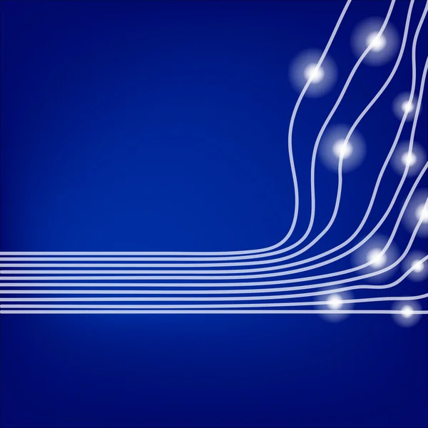 Blauwe optische vezels — Stockvector