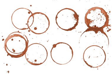 Coffee stains clipart