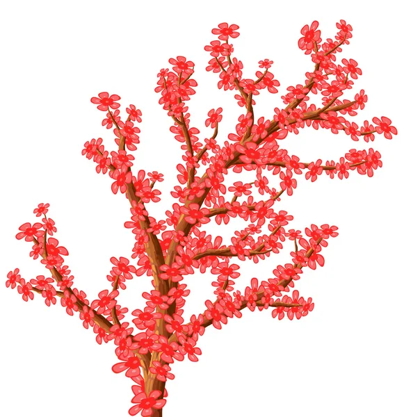 Abstraktní Kvetoucí strom. — Stockový vektor