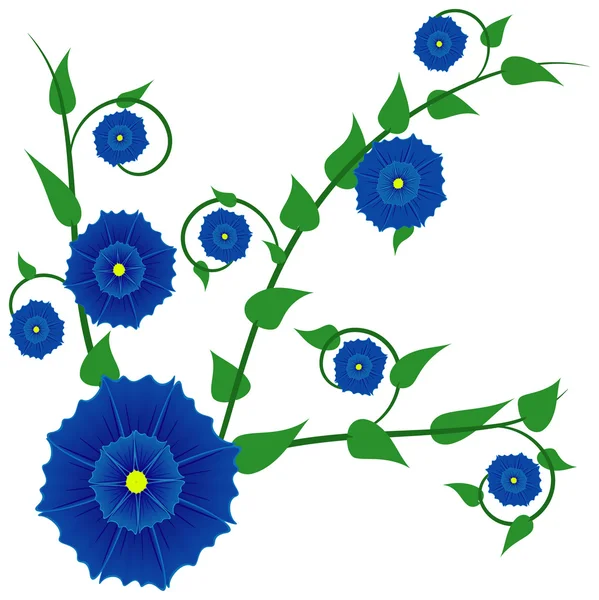 Abstrakte blaue Blume. — Stockvektor