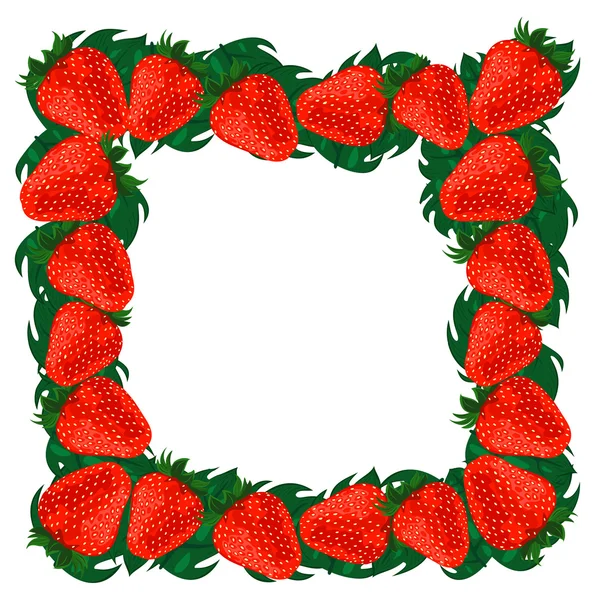 Πλαίσιο φράουλες. — Διανυσματικό Αρχείο