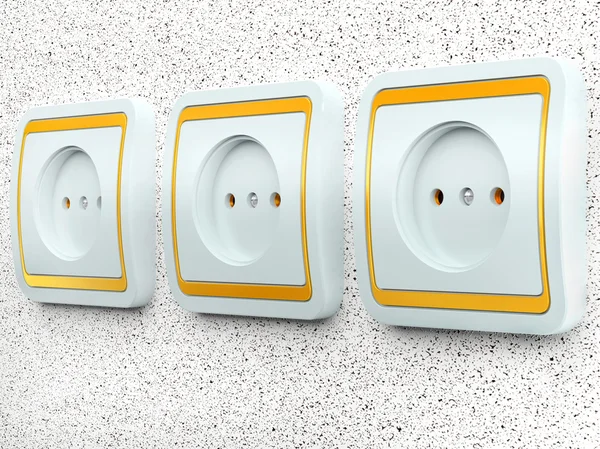 Electric socket for connection — Stock Photo, Image