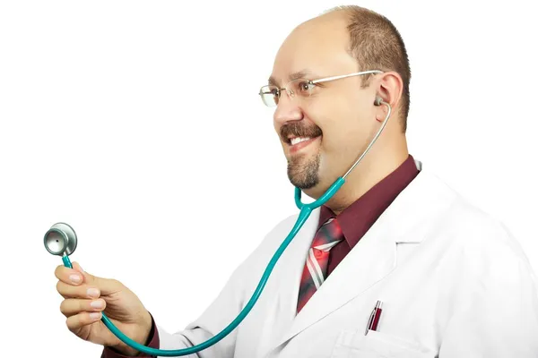 Médico con estetoscopio — Foto de Stock