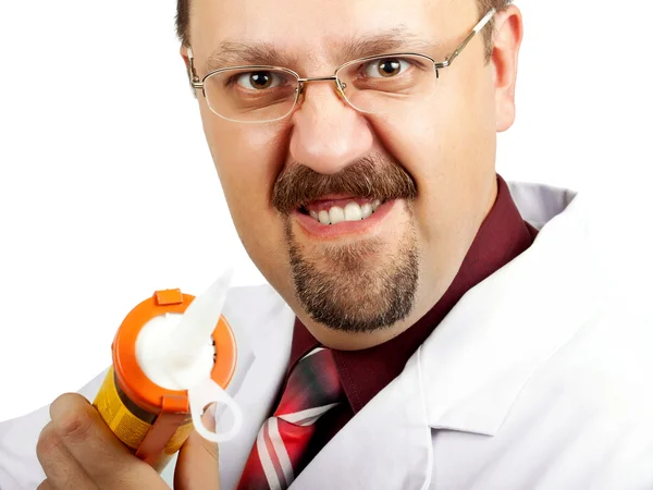 Çılgın doktor kel — Stok fotoğraf