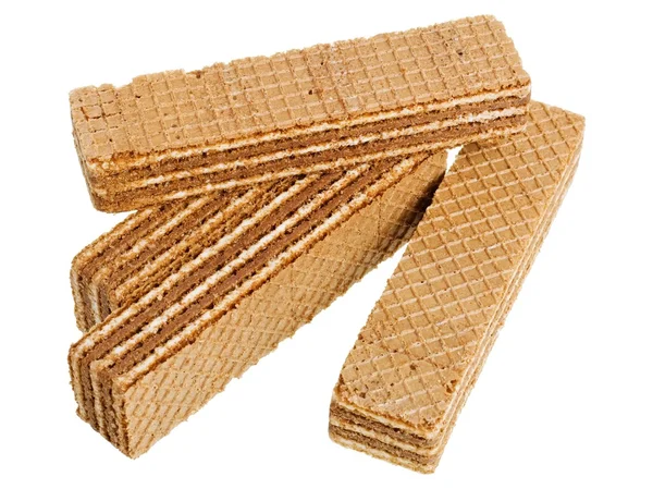Wafers on a white background — Stock Photo, Image