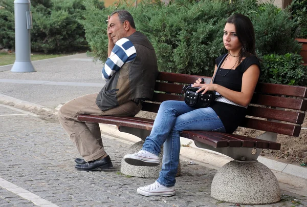 Waiting for the Bus in Turkey — Stock Photo, Image