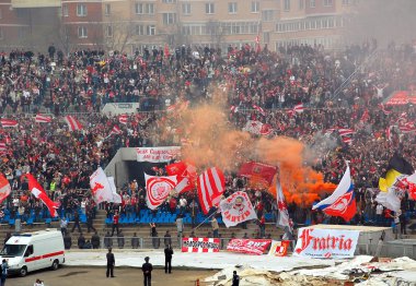 FC Spartak Fans In Action clipart