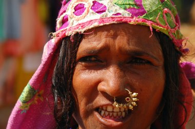 Street Portrait of Goan Woman clipart