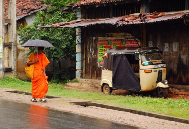 Monk On The Street clipart