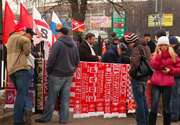Loja de fã de time de futebol Spartak — Fotografia de Stock