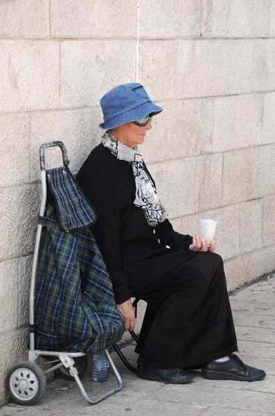 Mendigo en Jerusalén — Foto de Stock