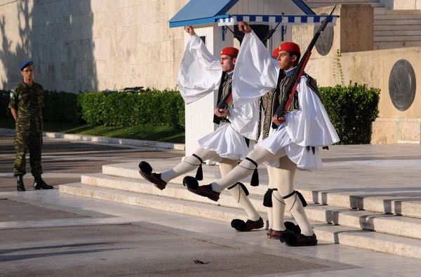 Změna gardy v Aténách — Stock fotografie