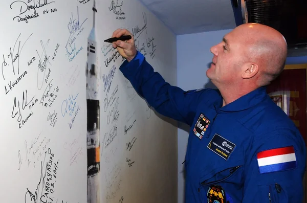 stock image Signing a Poster