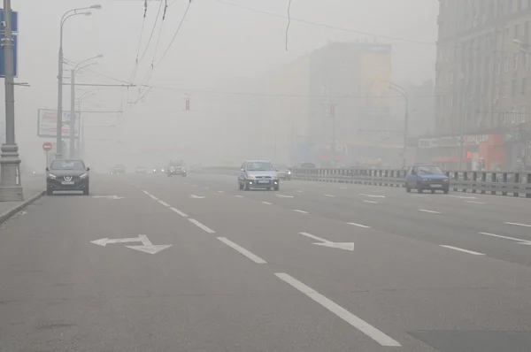 Smog su Moscow Street — Foto Stock