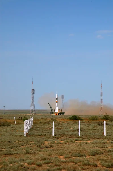Запуск корабля "Союз ТМА-15" 27 мая 2009 года — стоковое фото