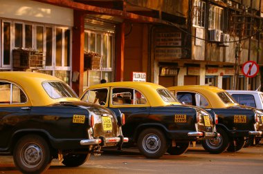 Taxi-stand in India clipart