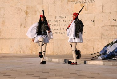 Guard at the Parliament in Athens clipart