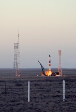 Russian Progress Rocket Launch clipart