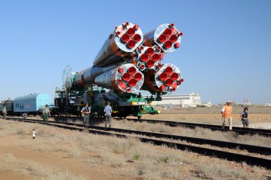 Soyuz Launch Vehicle Rollout clipart