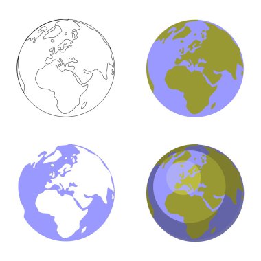 Earth globe set 001 clipart