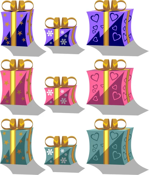 Διακοπές giftbox σε χρώμα 01 — Διανυσματικό Αρχείο