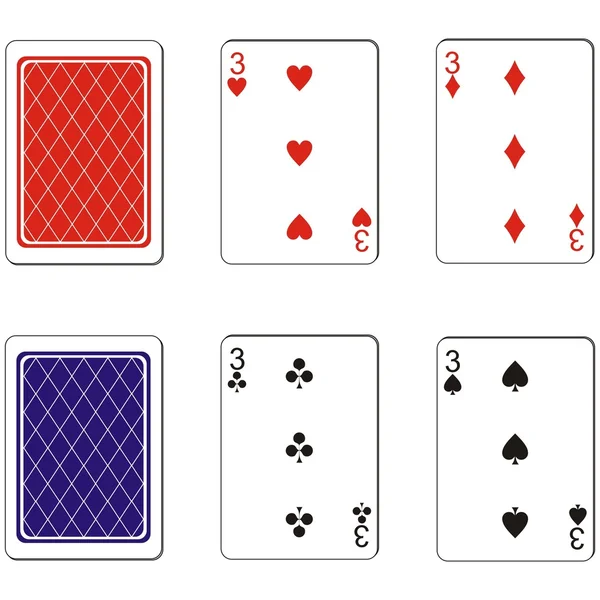 Spelkort ange 10トランプ セット 10 — Stock vektor
