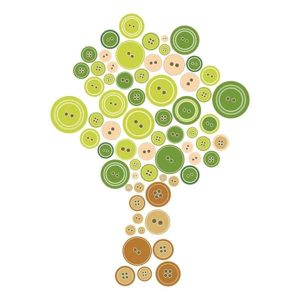 Tree of the buttons — Stock Vector