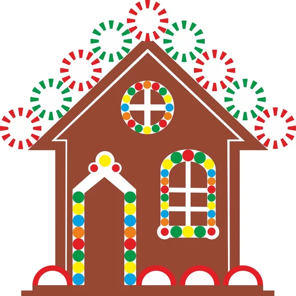 Gingerbread house color 03 — Stock Vector